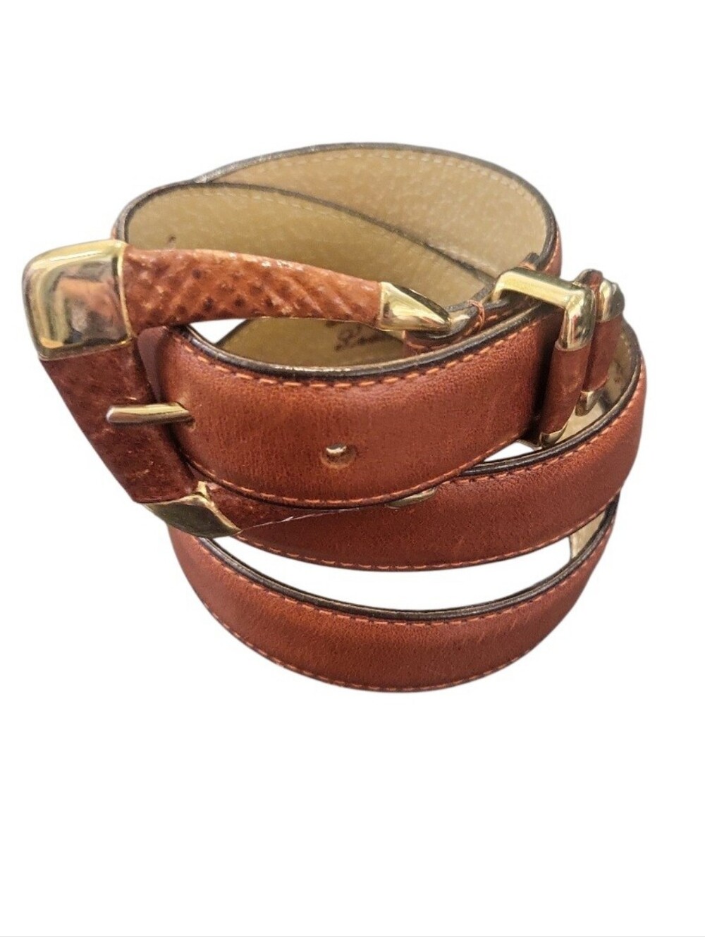 Vintage Speyer Cognac Brown Leather Belt Size M - Picture 6 of 6